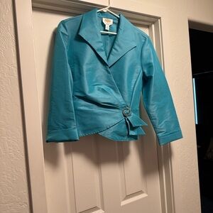 Talbots Aqua Women's Blazer with Buckle